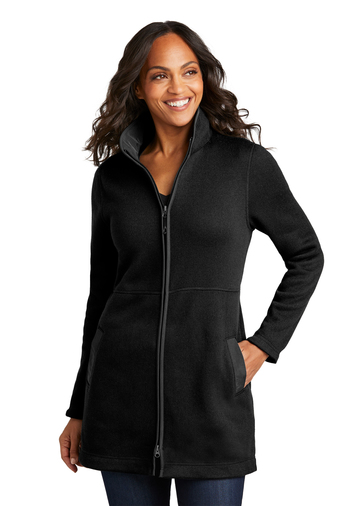 Port Authority® Women's Arc Sweater Fleece Long Jacket - Image 3