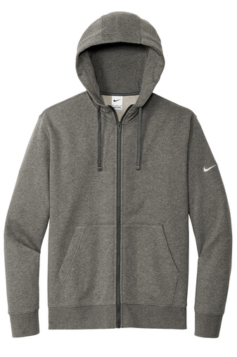 Men's Nike Club Fleece Sleeve Swoosh Full-Zip Hoodie - Image 2