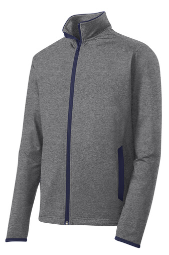 Men's Sport-Tek® Sport-Wick® Stretch Contrast Full-Zip Jacket - Image 2