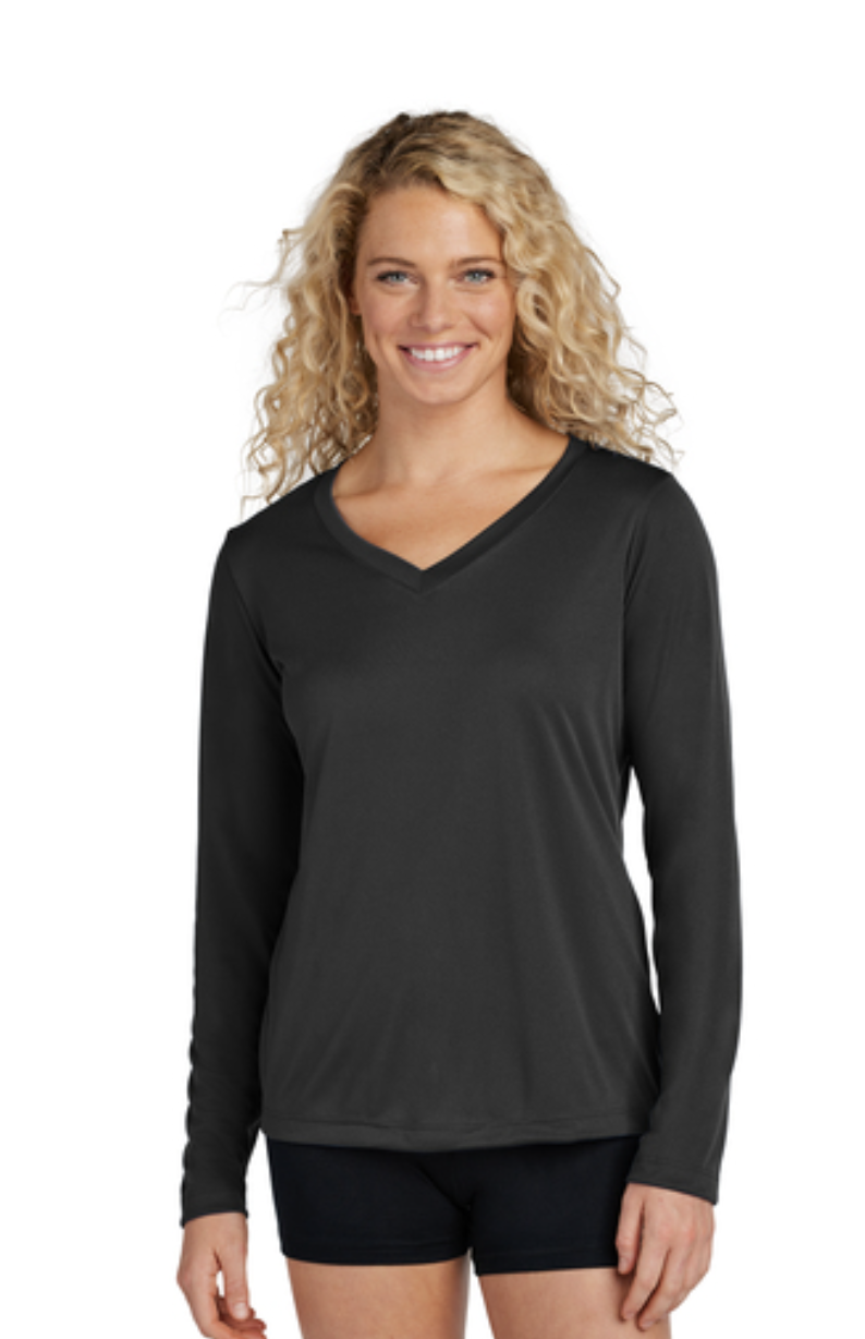 Sport-Tek® Women's Long Sleeve PosiCharge® Competitor™ V-Neck Tee - Image 2
