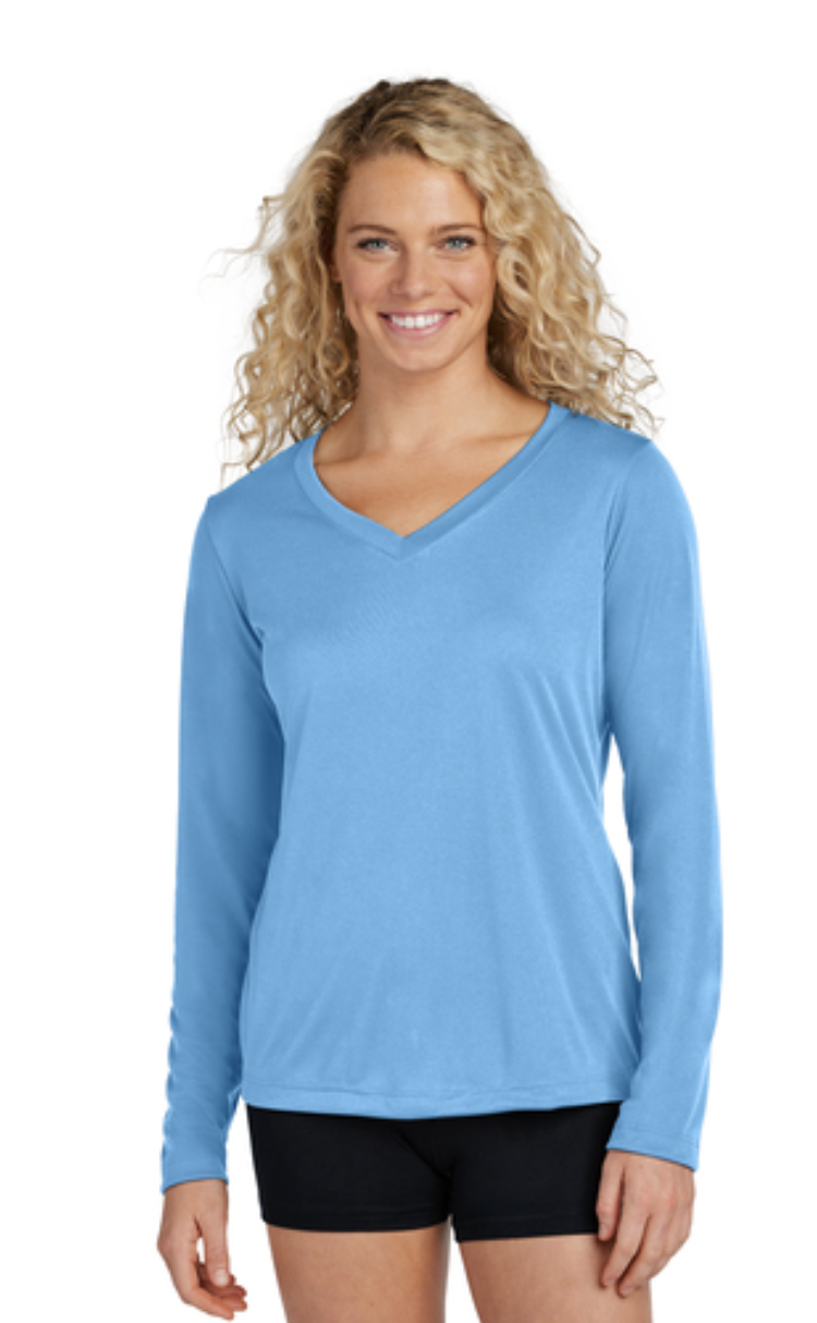 Sport-Tek® Women's Long Sleeve PosiCharge® Competitor™ V-Neck Tee - Image 3