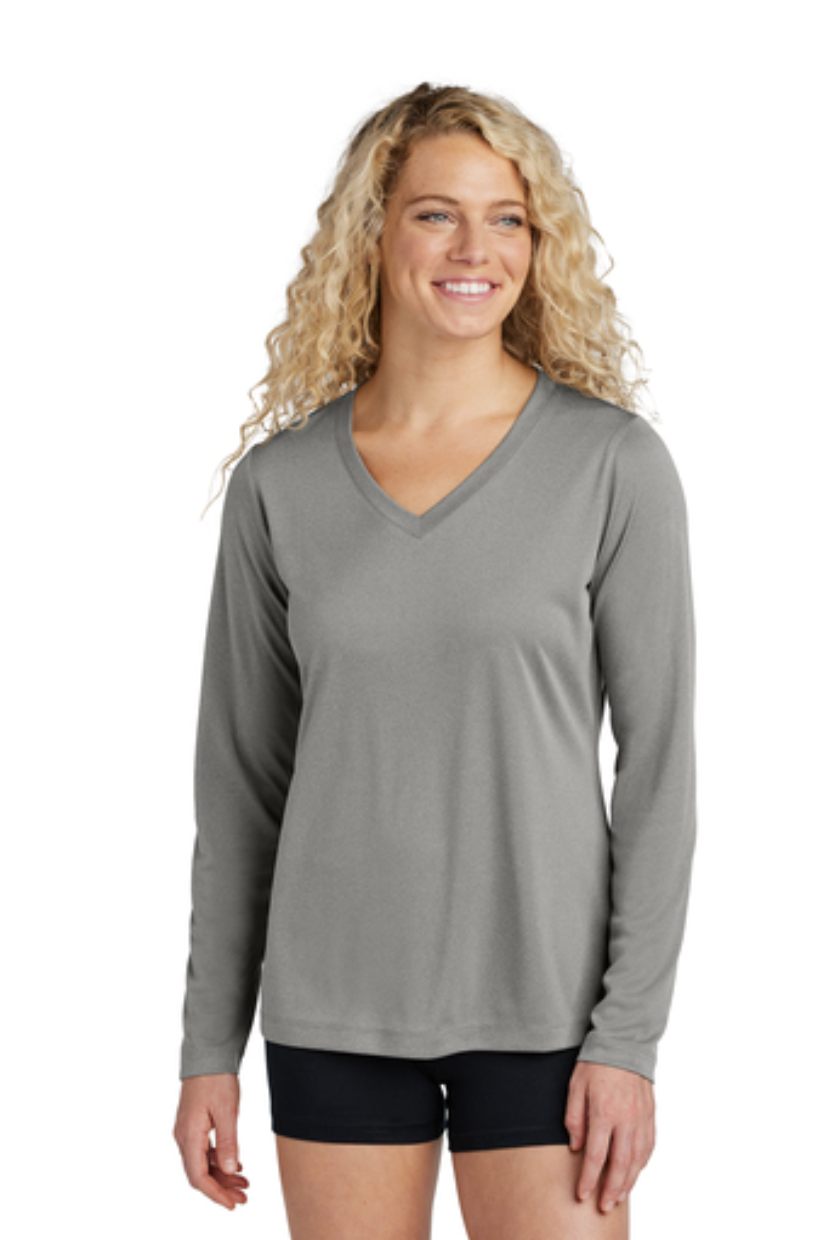 Sport-Tek® Women's Long Sleeve PosiCharge® Competitor™ V-Neck Tee - Image 6