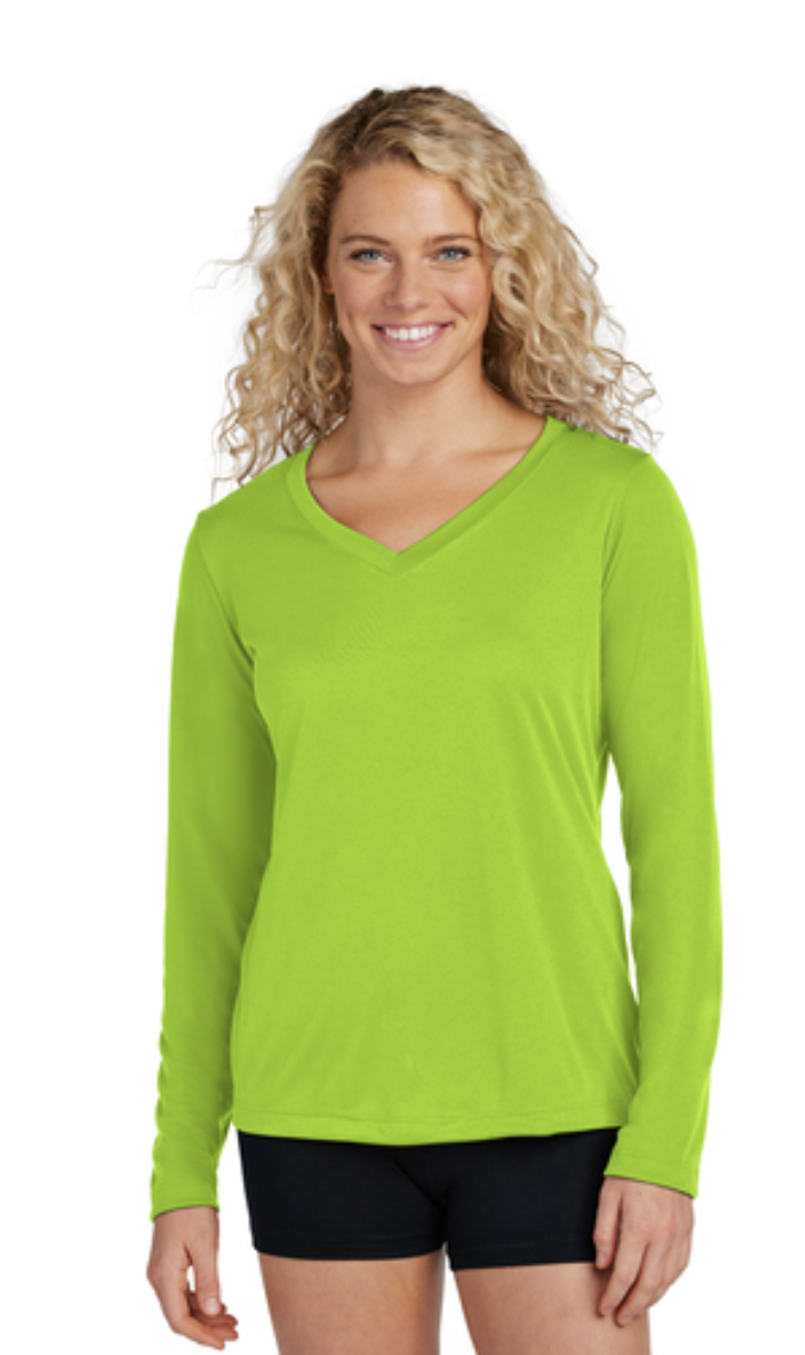 Sport-Tek® Women's Long Sleeve PosiCharge® Competitor™ V-Neck Tee - Image 9