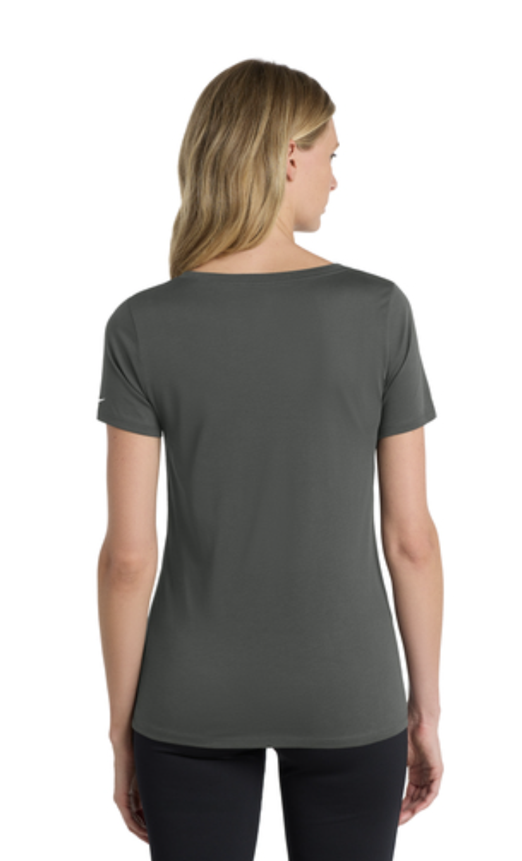 Nike Women's Dri-FIT Cotton/Poly Scoop Neck Tee - Image 2