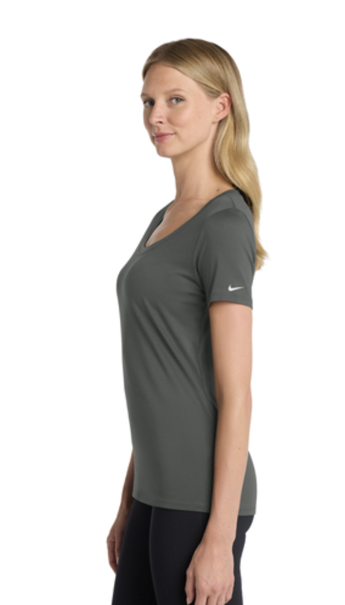 Nike Women's Dri-FIT Cotton/Poly Scoop Neck Tee - Image 3