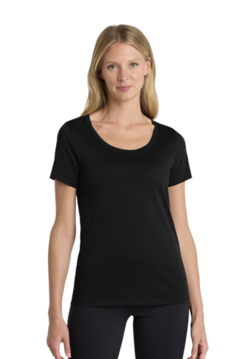 Nike Women's Dri-FIT Cotton/Poly Scoop Neck Tee - Image 4