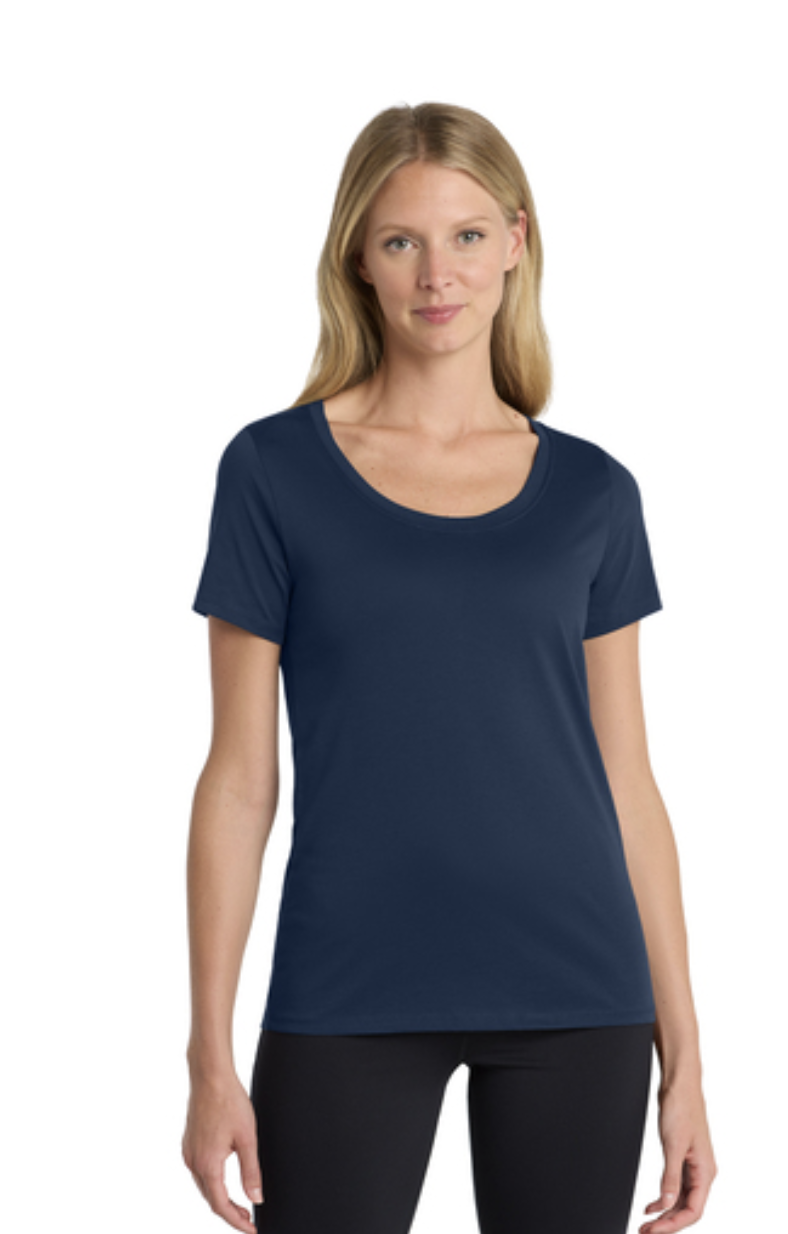 Nike Women's Dri-FIT Cotton/Poly Scoop Neck Tee - Image 5