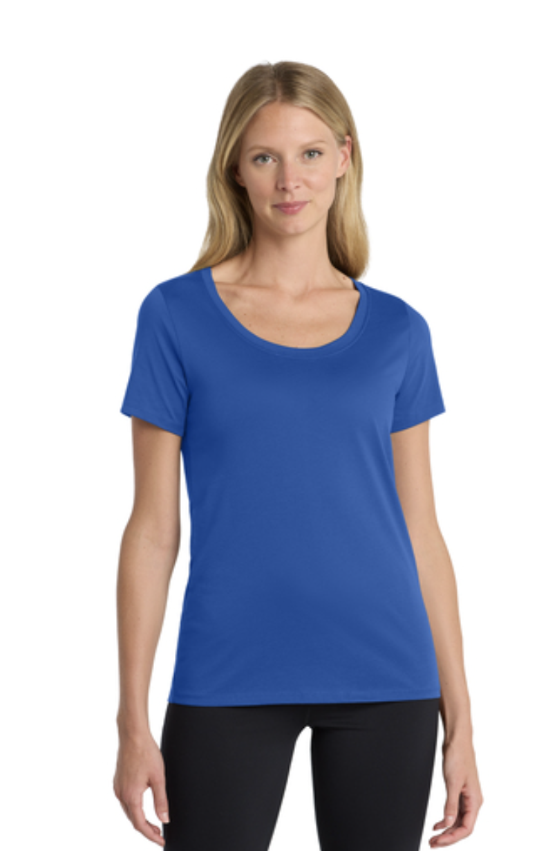Nike Women's Dri-FIT Cotton/Poly Scoop Neck Tee - Image 6