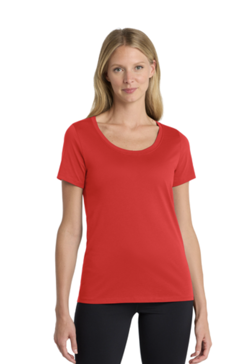 Nike Women's Dri-FIT Cotton/Poly Scoop Neck Tee - Image 7