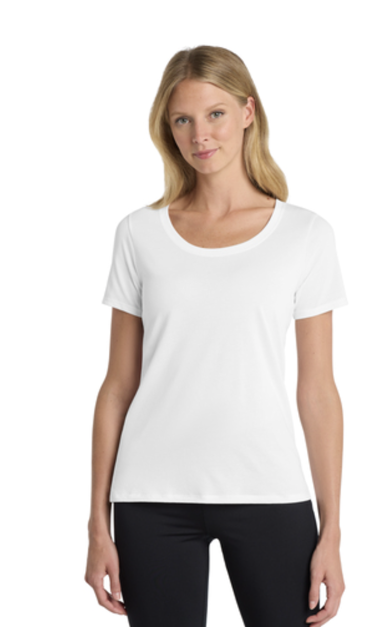 Nike Women's Dri-FIT Cotton/Poly Scoop Neck Tee - Image 8