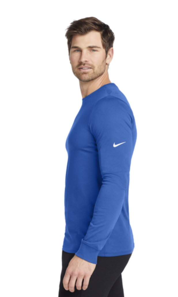 Nike Dri-FIT Men's Cotton/Poly Long Sleeve Tee - Image 2