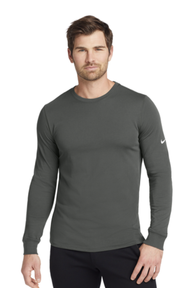 Nike Dri-FIT Men's Cotton/Poly Long Sleeve Tee - Image 3