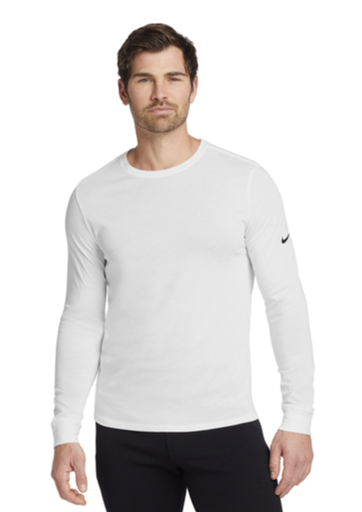 Nike Dri-FIT Men's Cotton/Poly Long Sleeve Tee - Image 7